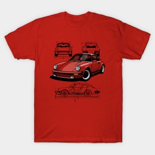 Drawing of the classic German sporst car T-Shirt